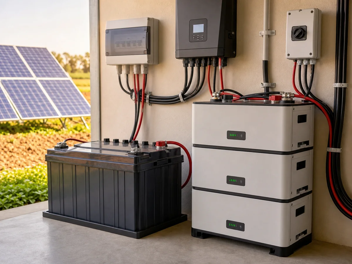 Batteries solaires gel et lithium pour le stockage d'énergie